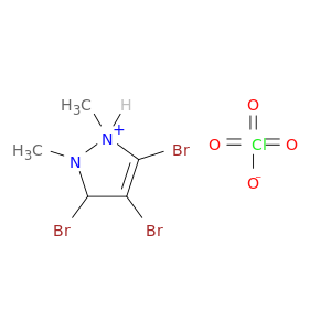 1H-Pyrazolium, 3,4,5-tribromo-1,2-dimethyl-, perchlorate