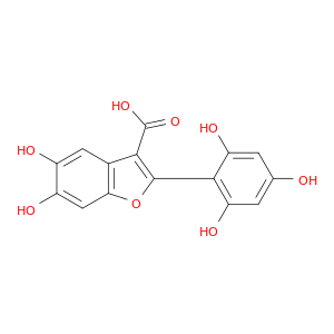 3-Benzofurancarboxylicacid, 5,6-dihydroxy-2-(2,4,6-trihydroxyphenyl)-