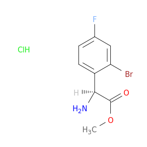 Methyl (S)-2-amino-2-(2-bromo-4-fluorophenyl)acetate hcl
