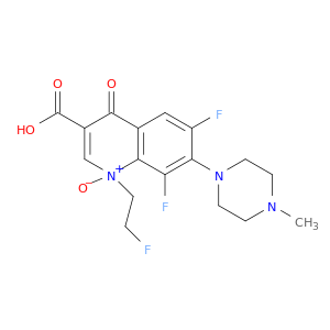 3-Quinolinecarboxylic acid, 6,8-difluoro-1-(2-fluoroethyl)-1,4-dihydro-7-(4-methyl-1-piperazinyl)-4-oxo-, N-oxide