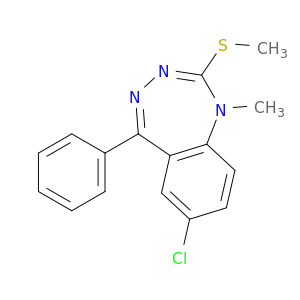 1H-1,3,4-Benzotriazepine, 7-chloro-1-methyl-2-(methylthio)-5-phenyl-