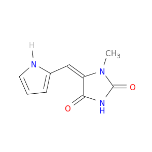 2,4-Imidazolidinedione, 1-methyl-5-(1H-pyrrol-2-ylmethylene)-, (5E)-