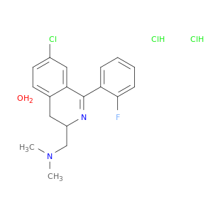 3-Isoquinolinemethanamine, 3,4-dihydro-7-chloro-N,N-dimethyl-1-(2-fluorophenyl)-, hydrochloride, hydrate (1:2:1)