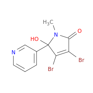 2H-Pyrrol-2-one,3,4-dibromo-1,5-dihydro-5-hydroxy-1-methyl-5-(3-pyridinyl)-