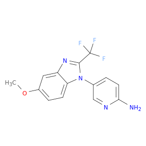 5-(2-(TRIFLUOROMETHYL)-5-METHOXY-1H-BENZO[D]IMIDAZOL-1-YL)PYRIDIN-2-AMINE