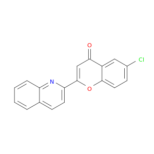 4H-1-Benzopyran-4-one,6-chloro-2-(2-quinolinyl)-