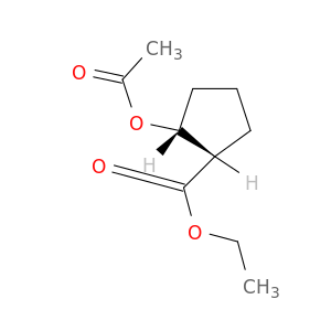 Cyclopentanecarboxylic acid, 2-(acetyloxy)-, ethyl ester, (1S,2R)-