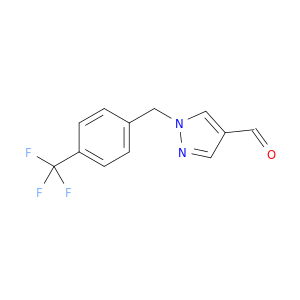 1-{[4-(trifluoromethyl)phenyl]methyl}-1H-pyrazole-4-carbaldehyde