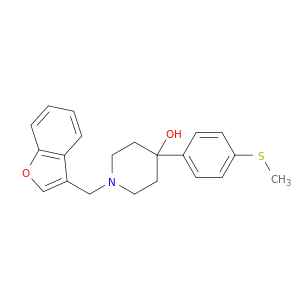 4-Piperidinol, 1-(3-benzofuranylmethyl)-4-[4-(methylthio)phenyl]-