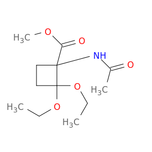 Cyclobutanecarboxylic acid, 1-(acetylamino)-2,2-diethoxy-, methyl ester