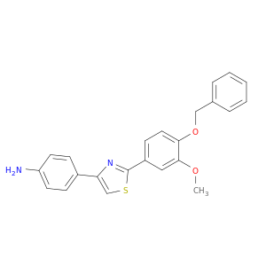 Benzenamine, 4-[2-[3-methoxy-4-(phenylmethoxy)phenyl]-4-thiazolyl]-