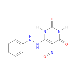 2,4(1H,3H)-Pyrimidinedione, 5-nitroso-6-(2-phenylhydrazino)-