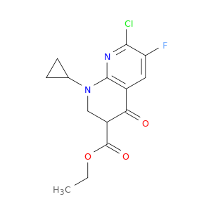 Ethyl 7-chloro-1-cyclopropyl-6-fluoro-4-oxo-1,2,3,4-tetrahydro-1,8-naphthyridine-3-carboxylate