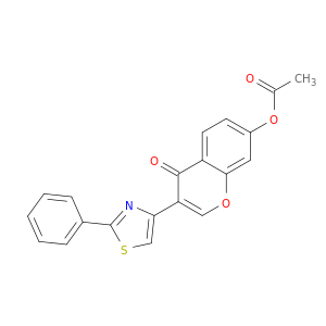4H-1-Benzopyran-4-one, 7-(acetyloxy)-3-(2-phenyl-4-thiazolyl)-