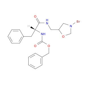 BENZYL N-[(1R)-1-[(3-BROMO-4,5-DIHYDROOXAZOL-5-YL)METHYLCARBAMOYL]-2-PHENYL-ETHYL]CARBAMATE