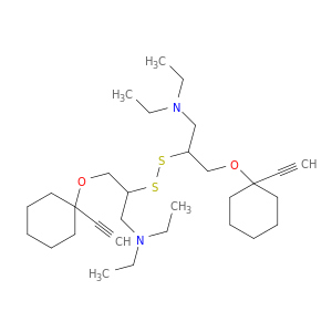 1-Propanamine, 2,2'-dithiobis[N,N-diethyl-3-[(1-ethynylcyclohexyl)oxy]-
