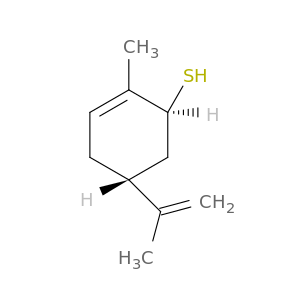 2-Cyclohexene-1-thiol, 2-methyl-5-(1-methylethenyl)-, trans-