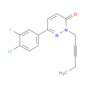 3(2H)-Pyridazinone, 6-(4-chloro-3-fluorophenyl)-2-(2-pentynyl)-