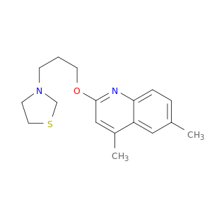 quinoline, 4,6-dimethyl-2-[3-(3-thiazolidinyl)propoxy]-