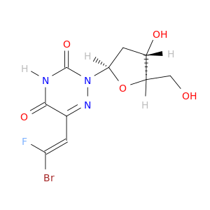 1,2,4-Triazine-3,5(2H,4H)-dione,6-(2-bromo-2-fluoroethenyl)-2-(2-deoxy-b-D-erythro-pentofuranosyl)-, (E)- (9CI)