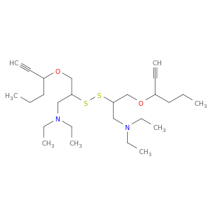 1-Propanamine, 2,2'-dithiobis[N,N-diethyl-3-(1-ethynylbutoxy)-