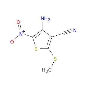 3-Thiophenecarbonitrile, 4-amino-2-(methylthio)-5-nitro-