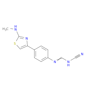 Methanimidamide, N-cyano-N'-[4-[2-(methylamino)-4-thiazolyl]phenyl]-