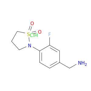 2-[4-(Aminomethyl)-2-fluorophenyl]-1lambda6,2-thiazolidine-1,1-dione hydrochloride