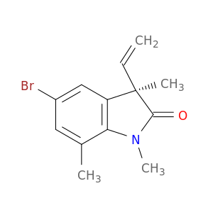 2H-Indol-2-one, 5-bromo-3-ethenyl-1,3-dihydro-1,3,7-trimethyl-, (3R)-