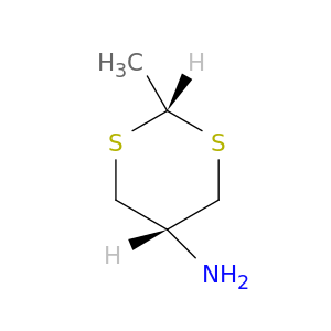 1,3-Dithian-5-amine, 2-methyl-, cis-