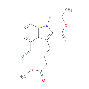 1H-Indole-3-butanoic acid, 2-(ethoxycarbonyl)-4-formyl-, methyl ester