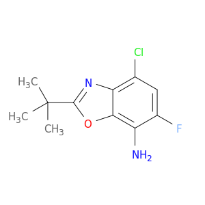 7-Benzoxazolamine, 4-chloro-2-(1,1-dimethylethyl)-6-fluoro-