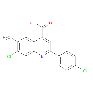 4-Quinolinecarboxylic acid, 7-chloro-2-(4-chlorophenyl)-6-methyl-
