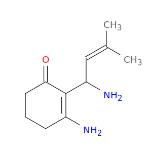 2-Cyclohexen-1-one, 3-amino-2-(1-amino-3-methyl-2-buten-1-yl)-