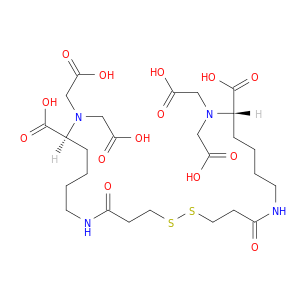 12,13-Dithia-2,8,17,23-tetraazatetracosane-1,3,22,24-tetracarboxylicacid, 2,23-bis(carboxymethyl)-9,16-dioxo-, (3S,22S)-