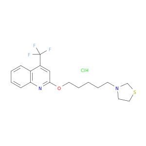 quinoline, 2-[[5-(3-thiazolidinyl)pentyl]oxy]-4-(trifluoromethyl)-, hydrochloride(1:1)