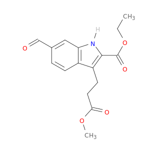 1H-Indole-3-propanoic acid, 2-(ethoxycarbonyl)-6-formyl-, methyl ester