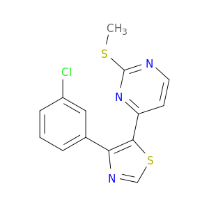 Pyrimidine, 4-[4-(3-chlorophenyl)-5-thiazolyl]-2-(methylthio)-