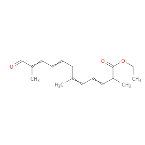 3,5,8,10-Dodecatetraenoic acid, 2,6,11-trimethyl-12-oxo-, ethyl ester