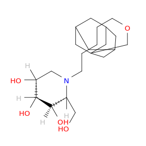 3,4,5-PIPERIDINETRIOL, 2-(HYDROXYMETHYL)-1-[5-(TRICYCLO[3.3.1.13,7]DEC-1-YLMETHOXY)PENTYL]-, (2R,3R,4R,5S)-