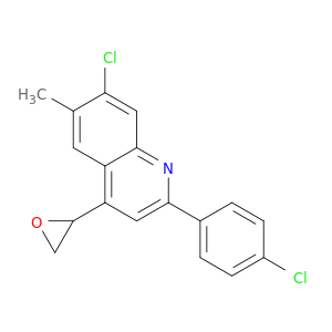 Quinoline, 7-chloro-2-(4-chlorophenyl)-6-methyl-4-(2-oxiranyl)-