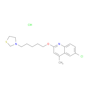 6-chloro-4-methyl-2-{[5-(1,3-thiazolidin-3-yl)pentyl]oxy}quinoline hydrochloride(1:1)