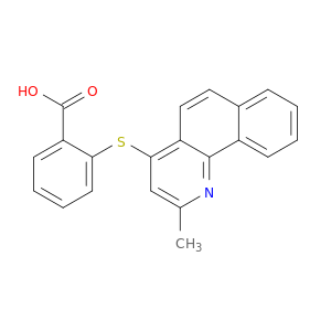 Benzoic acid, 2-[(2-methylbenzo[h]quinolin-4-yl)thio]-