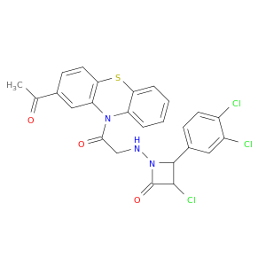 2-Azetidinone,1-[[2-(2-acetyl-10H-phenothiazin-10-yl)-2-oxoethyl]amino]-3-chloro-4-(3,4-dichlorophenyl)-