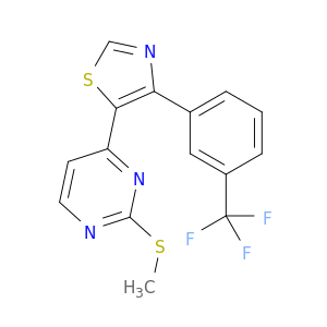 Pyrimidine, 2-(methylthio)-4-[4-[3-(trifluoromethyl)phenyl]-5-thiazolyl]-