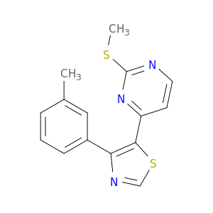 Pyrimidine, 4-[4-(3-methylphenyl)-5-thiazolyl]-2-(methylthio)-