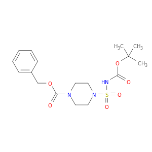 1-Piperazinecarboxylic acid, 4-[[[(1,1-dimethylethoxy)carbonyl]amino]sulfonyl]-, phenylmethyl ester