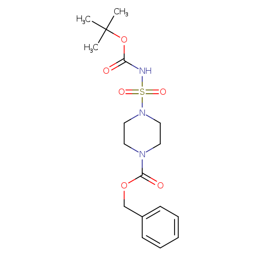 1-Piperazinecarboxylic acid, 4-[[[(1,1-dimethylethoxy)carbonyl]amino]sulfonyl]-, phenylmethyl ester