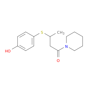 1-Butanone, 3-[(4-hydroxyphenyl)thio]-1-(1-piperidinyl)-