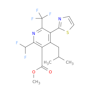 3-Pyridinecarboxylicacid,2-(difluoromethyl)-4-(2-methylpropyl)-5-(2-thiazolyl)-6-(trifluoromethyl)-,methyl ester